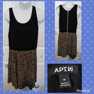 Black and cheetah Apt 9 dress M.